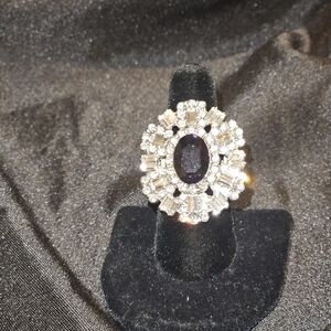 Paparazzi Silver and Purple Statement Ring